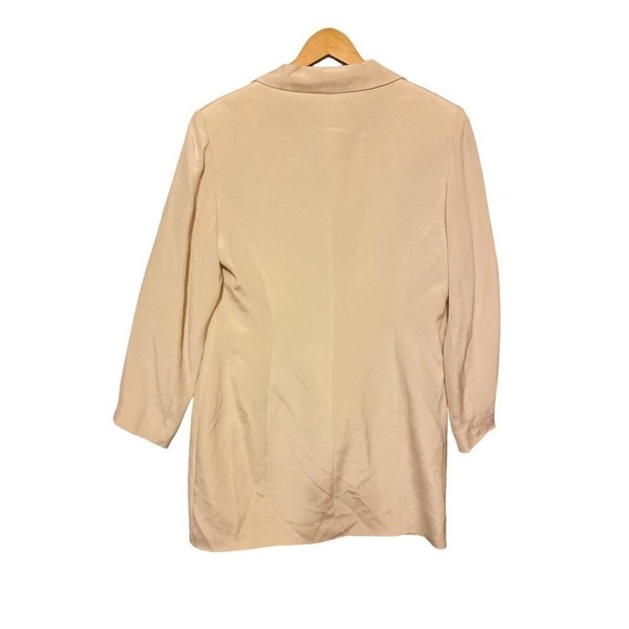 Hugo Buscati Jacket Blazer 100% Silk Button Lined Collared Light Pink Sz 12 - Picture 8 of 9